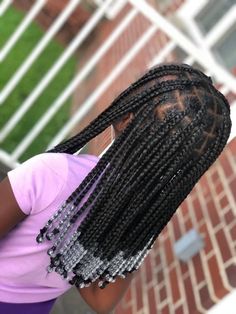 Noteless Braids Black Kids, Children Knotless Braids, Kiddie Knotless Braids, Cute Braids For Kids Black, Knotless Braids With Beads Kids, Kid Knotless Braids With Beads, Box Braids For Kids Black, Kids Box Braids With Beads, Kids Large Knotless Braids