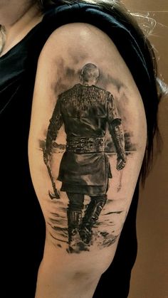 Ragnar by Andy Hyde Bro Tattoos, Finger Tattoos Words, Yogi Tattoo, Tatoo 3d, Wolf Tattoo Sleeve