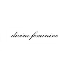 the word divine feminine written in black ink