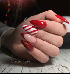 Christmas Shellac Nails, Winter Nails Acrylic, Colorful Nails, Shellac Nails, Fire Nails, Dream Nails