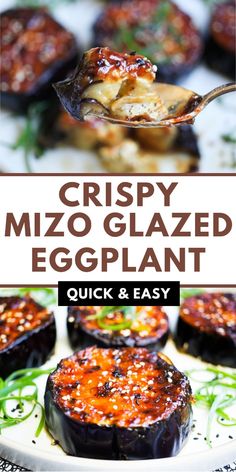 crispy mizo glazed eggplant is an easy and delicious appetizer