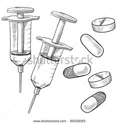 Medication Drawing, Pill Drawing, Medical Illustration Art, Pill Bottle Drawing, Pills Drawing, Medicine Drawing, Syringe Drawing, Medical Vector, Graffiti Alphabet Styles