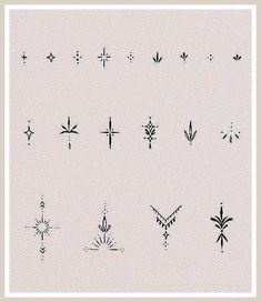 an image of various crosses drawn in black ink