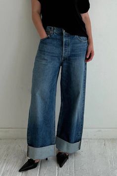 Cuffed Baggy Jeans, Rolled Up Jeans, Baggy Jean, Oversized Jeans, Cuffed Jeans, Wide Jeans, Perfect Jeans, Oversized Silhouette, Wide Leg Denim