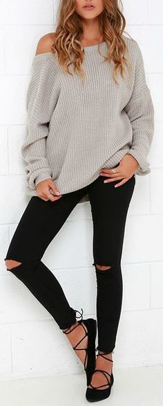 Find the perfect outfit for any occasion at Lulus.com!! With daily updates, Lulus.com has all the pieces for your fabulous fall look! #lovelulus Chic Fall Outfits, Vogue Knitting, Outfit Inspiration Fall, Jeans Outfit, Garter Stitch, Looks Style, Mode Inspiration, Outfit Casual, Fall Winter Outfits