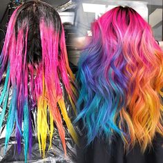 Colourful Hair Dye Ideas, Birthday Hair Color Ideas, Cool Tone Hair Colors, Two Color Hair, Face Framing Hair, World Hair