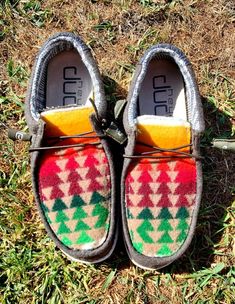 Pendleton wool topped Hey Dudes. Mens size 11/women 13. Ready to ship! Custom Hey Dudes, Loafer Shoe, Womens Loafers, Western Shoes, Hey Dudes, Shoes Drawing, Pendleton Wool, Hey Dude, Tooled Leather