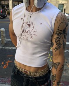 Kaden Hammond Kaden Hammond, Aesthetic Male Outfits, Crop Top Men, Masc Fashion, Masc Outfits, Tank Outfit, Tank Top Outfits, Aesthetic Fits, October 27