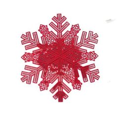 a red snowflake on a white background