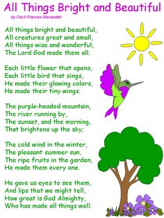 an image of a poem about things bright and beautiful