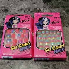 Brand-New For Children 7 + Or Women With Small / Petite Hands Gel Candy Nails - 20 Stick-On Nails Gel Candy Nails- 20 Stick-On Nails Fast & Easy Will Not Separate Please Review Pictures As Part Of Description & What You Will Receive- One Box Has Damage - But Doesn't Affect Nails * Smoke Free Home * Pet Free Home * Colors May Vary Slightly Due To Lighting & Device * All Sales Are Final Check Out My Closet For Other Items To Purchase New To Poshmark? Sign Up & Register Under Czlovepink And You'll Summer Nails For Kids, Halloween Necklace Craft, Easy Summer Nails, Animal Pencil Case, Jack Skellington Pumpkin, Candy Nails, Cuddle Blanket, Home Colors, Pink Donuts