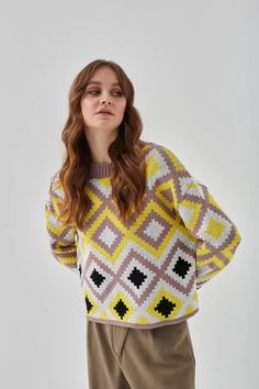 🌷Embrace the warmth and charm of the great outdoors with our Indie Cabincore Patterned Oversized Cozy Yellow Knit Sweater. This delightful pullover combines comfort and style, making it the perfect addition to your wardrobe for chilly days.  Crafted from soft, high-quality yarn, this oversized sweater features a unique Indie-inspired pattern that adds a touch of rustic elegance. Whether you're lounging at home or exploring nature, this cozy knit will keep you snug and stylish. Pair it with your favorite jeans or layer it over a dress for a versatile look that captures the essence of cabin life. ----------------------------------------------------------------------------------------------------- 🌷Machine knitting. Fabric: cotton 50%, 50% acryl --------------------------------------------- Cozy Oversized Knitted Sweatshirt, Oversized Casual Sweater With Fair Isle Pattern, Oversized Fair Isle Pattern Casual Sweater, Yellow Jacquard Knit Sweater For Winter, Casual Oversized Sweater With Fair Isle Pattern, Winter Yellow Jacquard Knit Sweater, Cozy Brown Sweater For Outdoor, Cozy Brown Outdoor Sweater, Casual Oversized Fair Isle Sweater