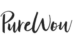 the word pureflow written in black ink