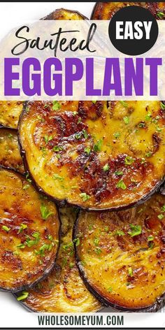 grilled eggplant with text overlay