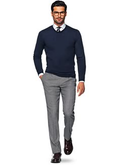 Casual Interview Outfit Men, Navy Sweater Outfit, Map Dress, Workplace Fashion