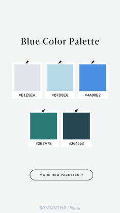 blue color palettes with the same font and colors