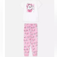 Disney Aristocats Marie Pajama Set Condition Brand New Size Small Color Pink / White Details Short Sleeve Cuffed Leg Pajama Pant Pet Friendly & Smoke Free Home I Do Not Hold Or Trade Cute White Character Print Sleepwear, Cute White Sleepwear With Character Print, Casual White Sleepwear With Character Print, White Cotton Hello Kitty Sleepwear, White Character Print Bedtime Tops, White Cotton Sleepwear With Hello Kitty Print, Hello Kitty Print Cotton Loungewear Sets, Cotton Hello Kitty Loungewear Sets, Cotton Hello Kitty Print Loungewear Sets