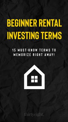 Beginner rental investing terminology Buying Investment Property Tips, Real Estate Buyers Guide, How To Buy Your First Investment Property, Asset Allocation Investing, Property Investment Books, Investing In Real Estate Rental Property, Accountability Partner