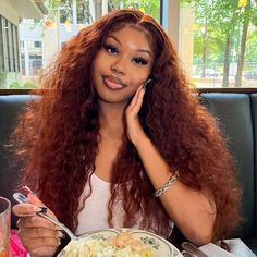 Faster shipping. Better service Brunette Auburn, Colored Wigs, Body Wave Hair, Front Lace Wigs Human Hair, Baddie Hairstyles, Reddish Brown, Ginger Hair, Hair Waves