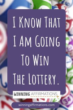 I know that I am going to win the lottery - powerful lottery winning affirmations by Winning Affirmations. Manifest Lottery Win, Lottery Affirmations, Winning Affirmations, Lottery Winning, Win The Lottery, Lottery Tips, Board Manifestation, Money Vision Board, Positive Vibrations