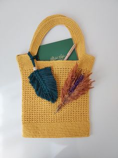 Handmade Crochet Tote Bag For Crafting, Crochet Tote Bag As Gift, Bohemian Hand Knitted Bags For Gift, Handmade Bohemian Crochet Bag For Gifts, Rectangular Macrame Bags As Gifts, Rectangular Macrame Bags As A Gift, Rectangular Macrame Bags For Gifts, Handmade Crochet Yarn Bag As Gift, Handmade Crochet Yarn Bag For Gifts