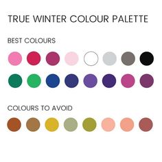 the true winter color palette for best colors to avoid