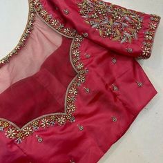 Dm@9640490158 Designer Emblished maggam work customised blouses Fabric: cottonsilk Dispatch: 4 days Price : 2000unstitched 2550stitched Colours and sizes can be customised accordingly Aari Work Blouse For Pink Blouse, Net Blouse Designs With Aari Work, Back Net Aari Work Blouse, Self Colour Saree Blouse Designs, Designer Work Blouses, Simple Net Aari Work Blouse Designs, All Over Work Blouse Design, Maroon Blouse Designs Bridal, Aari Work Net Blouse Designs