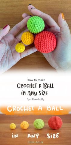 crochet ball in any size is an easy and fun project for beginners