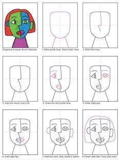 how to draw cartoon faces step by step instructions for kids and beginners with pictures