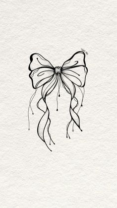 a black and white drawing of a butterfly with long hair on it's wings