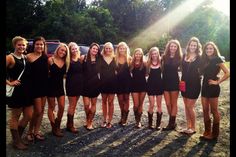 a group of young women standing next to each other