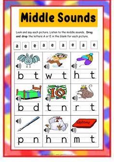 a printable worksheet for middle school students to learn the letter sounds with pictures