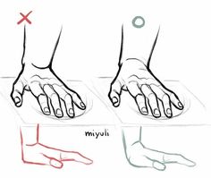 two hands are shown with different positions for each hand to move on the same surface