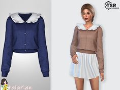 an image of a woman's sweater and skirt in the style of avatars