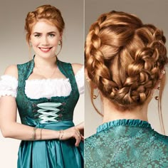 Palina Rojinski ist das offizielle Gesicht von Pantene Pro-V. Kein Wunder, bei der Mähne! Anlässlich des Oktoberfests 2016 lässt sich die Oktoberfest Hairstyles, German Hairstyle, Oktoberfest Hair, Dirndl Hairstyles, Hair Styles 2017, Creative Hairstyles, Popular Hairstyles