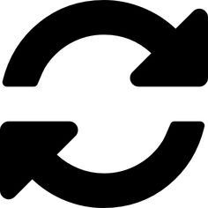 the letter c with an arrow pointing up to it's left side, in black and white