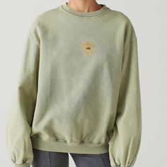 Brand New. Washed Green Urban Outfitters Crew Neck Sweater, Urban Outfitters Crew Neck Sweatshirt For Fall, Urban Outfitters Relaxed Fit Crew Neck Sweatshirt, Urban Outfitters Cotton Sweatshirt For Fall, Cozy Yellow Cotton Tops, Urban Outfitters Relaxed Fit Sweatshirt For Spring, Mustard Casual Sweatshirt For Fall, Casual Mustard Sweatshirt For Fall, Urban Outfitters Casual Spring Sweatshirt