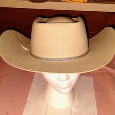 This Is A Collectors Item In Pristine Condition. It Is Stetsons Highest Quality Line. Is A 7 3/8 But Isn't For Wearing Really As It Would Decrease The Value But I'd Be Wearing It It Fit Me But It Doesn't. Make Me An Offer As I May Take Significantly Less Than What It Is Really Worth! Womens Stetson Cowboy Hat, Stetson Straw Cowboy Hat, Grey Cowboy Hat, Stetson Range 6x Hat, Women’s Stetson Hat, Stetson Cowboy Hats, Cowboy Hats, Man Shop, Hats