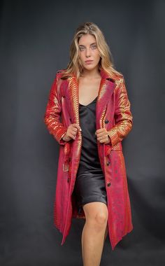 The GOLDEN RED SNAKESKIN LEATHER COAT is one of the jewels of the outerwear collection. ⠀ A coat of laconic design with a unique texture of snakeskin and with a magical shade - truly ROYAL LUXURY. STANDART LENGHT - 110 cm! This model was created for women who know how to emphasize nobility and impeccable taste with their style. In a python skin coat your every look will be ARISTOCRATIC and, at the same time, trendy. ⠀ We believe our coat will become one of the favorite items in your wardrobe! Al Luxury Leather Outerwear For Party, Luxury Red Outerwear For Evening, Luxury Leather Party Outerwear, Luxury Red Evening Outerwear, Luxury Long Coat For Evening Wear, Luxury Gold Outerwear For Evening, Luxury Long Coat For Evening, Luxury Red Outerwear For Party, Luxury Gold Party Outerwear