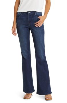 Wit & Wisdom 'Ab'Solution High Waist Flare Jeans | Nordstrom High Waist Flare Jeans, Summer Wardrobe Essentials, Cropped Flare Jeans, Cropped Flares, Made Clothing, Vintage Vibe, Denim Leggings, Complete Outfits, Denim Jumpsuit