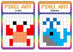 two puzzles with different colors and numbers on them, each one has an image of the same