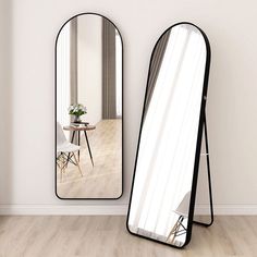 Aluminum Home Dressing / Wall Mirror - (L)40x(H)150cm black Dressing Wall, Mirror Bedroom Decor, Large Floor Mirror, Bathroom Wall Stickers, Luxury Furniture Living Room, Diamond Wall, Mirrored Console Table, Full Length Mirror Wall, Mirrored Wall