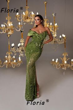 Gorgeous Dubai Pearls Beads Crystal Mermaid Evening Dresses 3D Appliques Arabic Party Gowns Robe De Mermaid Evening Dresses, Mermaid Party, Mermaid Dress, Mermaid Dresses, Perfect Outfit, Sequin Dress, Beading, Dubai, Evening Dresses