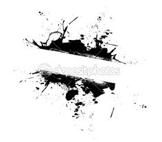 black and white paint splattered on a white background with space for the text