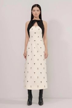 Buy Mirabel Sheath Sleeveless Poly Viscose Midi Dress at the lowest price in United States. Check reviews and buy Mirabel Sheath Sleeveless Poly Viscose Midi Dress today. Maxi Frocks, Mean Blvd, Ribbon Dress, Elegant Midi Dresses, Evening Dress Fashion, Women's Evening Dresses, Silk Midi Dress, Evening Party Dress, Ribbon Bow