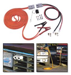 an image of a car's wiring and accessories