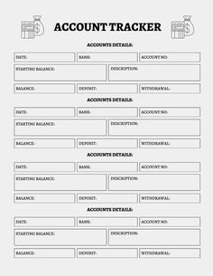 an account tracker is shown in black and white