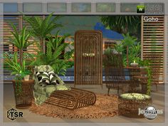 Sims 4 Cc Furniture Living Rooms, Toddler Garden, Garden Lounge Chairs, Bedroom Wall Clock, Sims 4 Clutter, Sims 4 Cc Furniture, Garden Cushions, Sims 4 Build, Decor Buy