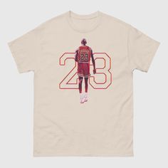 Get the vintage look with the 100% cotton Michael Jordan T Shirt. It sits nicely, maintains sharp lines around the edges, and goes perfectly with layered streetwear outfits.  DETAILS:  * 100% cotton  * Fabric weight: 5.0-5.3 oz/yd² (170-180 g/m²)   * Open-end yarn  * Tubular fabric  * Taped neck and shoulders  * Double seam at sleeves and bottom hem  * Blank product sourced from Honduras, Nicaragua, Haiti, Dominican Republic, Bangladesh, Mexico NO RETURNS But please contact me if you have any problems with your order. MORE: Please do not hesitate to reach out if you have any questions.         Find more clothing in my shop here:               https://langvad.etsy.com/ Jordan Tshirt, Jordan Gift, Rap T Shirt, Jordan 100, Jordan Tees, Jordan T Shirt, Jordan 23, Gifts Vintage, Tubular Fabric