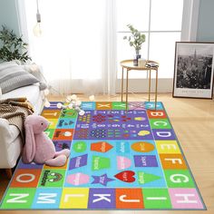 PRICES MAY VARY. 【ABC Alphabet Kids Rug】: Capslpad kids carpet measured about 5.2' x 3'3" , which are enough for 1-2 children playing,crawling and learning,providing comfortable play time and perfect protection for your children.You will be surprised how adorable it is. 【Educational Learning Area Rug】: Richer and more interesting patterns printed on kids rug : ABC alphabet,numbers (different numbers correspond to different cute patterns to increase the fun of learning),shapes,different weather conditions.Vivid pattern and bright color will attract kids attention to inspire baby’s curiosity and promote early education. 【Non-Slip Kids Play Rug】: The children's play area carpet is made of high-quality nylon materials,the surface with machine woven dense loop texture is soft and comfortable,th In Home Childcare, Home Childcare, Interesting Patterns, Playroom Nursery, Playroom Rug, Play Rug, Children Bedroom, Kids Rug, Learning Shapes